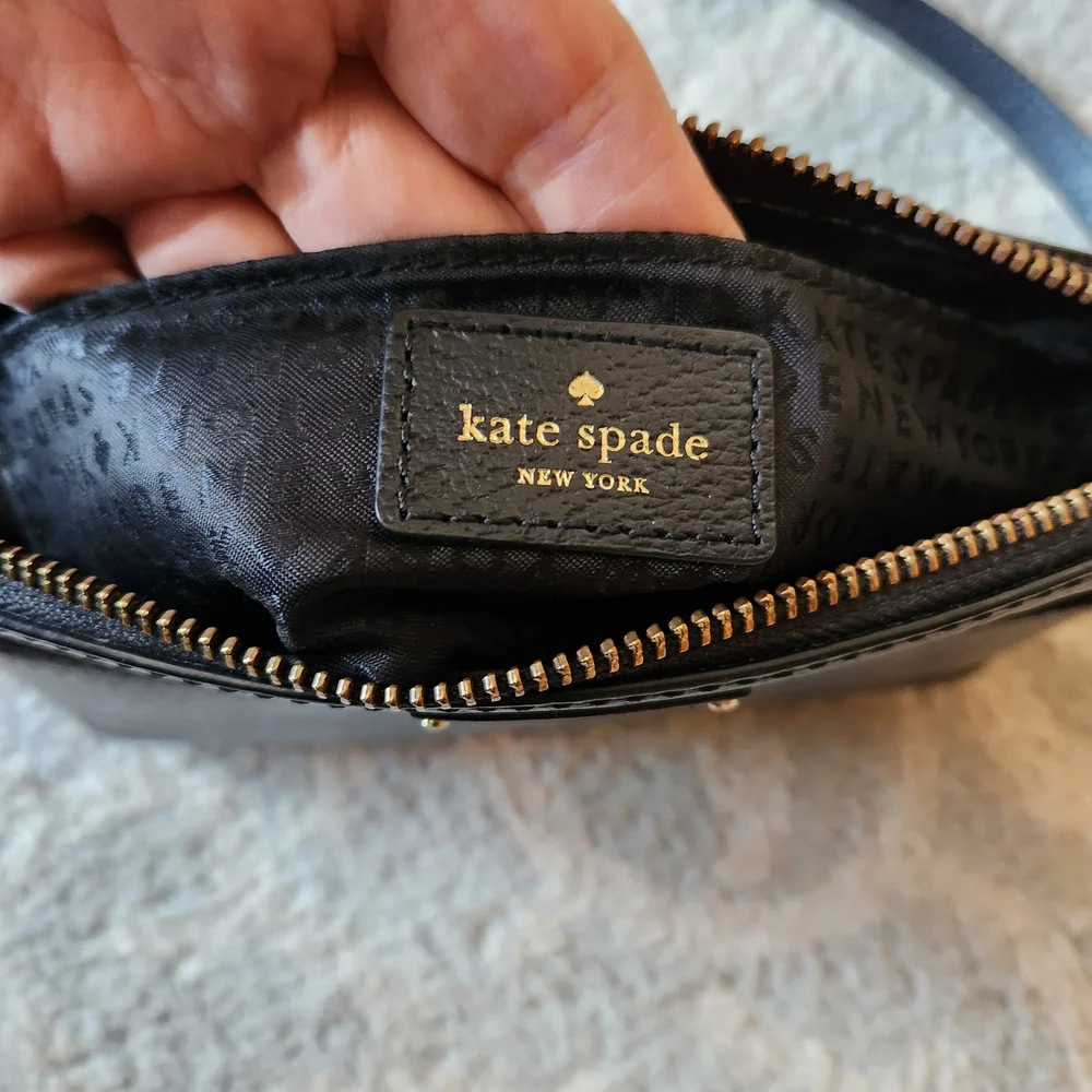 Kate Spade Black Grove Street Millie Pebbled Leather Crossbody Bag